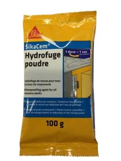 Additif En Poudre SikaCem Hydrofuge Poudre Incolore