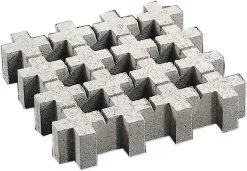 ALKERN MARLUX PIERRA Dalle Beton Gazon Gris - Long. 50cm X Larg. 50cm X Ep. 10cm