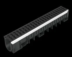 Nicoll Caniveau Avec Grille Et Corniere Acier Galvanise - Long. 1m X Larg. 130mm - Classe C250