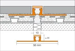 SCHLUTER SYSTEMS Schluter-DILEX-BWB -unite Livraison : 2,5m - Partie Visible : 10 Mm Large