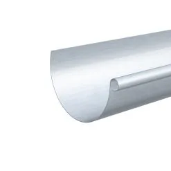 RHEINZINK FRANCE Gouttiere Zinc Classic Naturel Demi Ronde Developpe T16 - Long. 2m